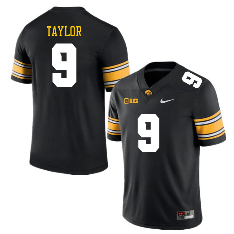 Iowa Hawkeyes #9 Tory Taylor College Football Jerseys Stitched Sale-Black